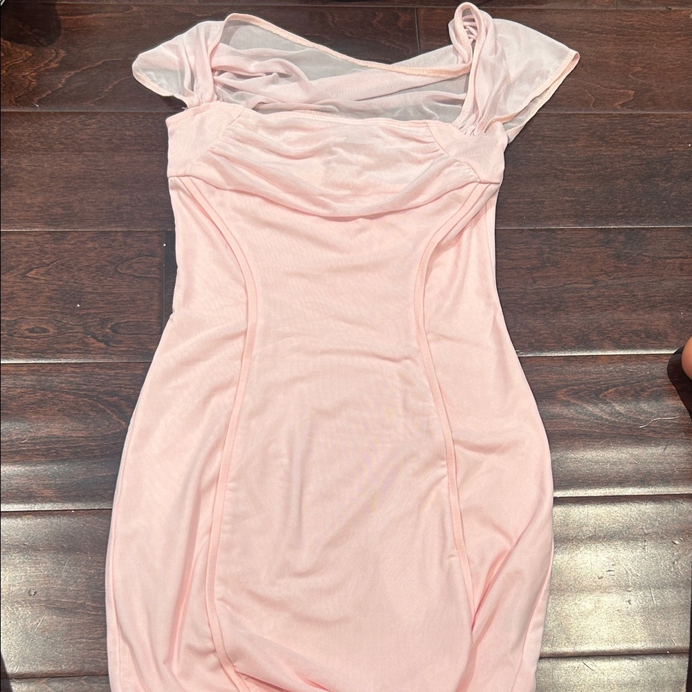 Princess Polly Blush One Shoulder Dress